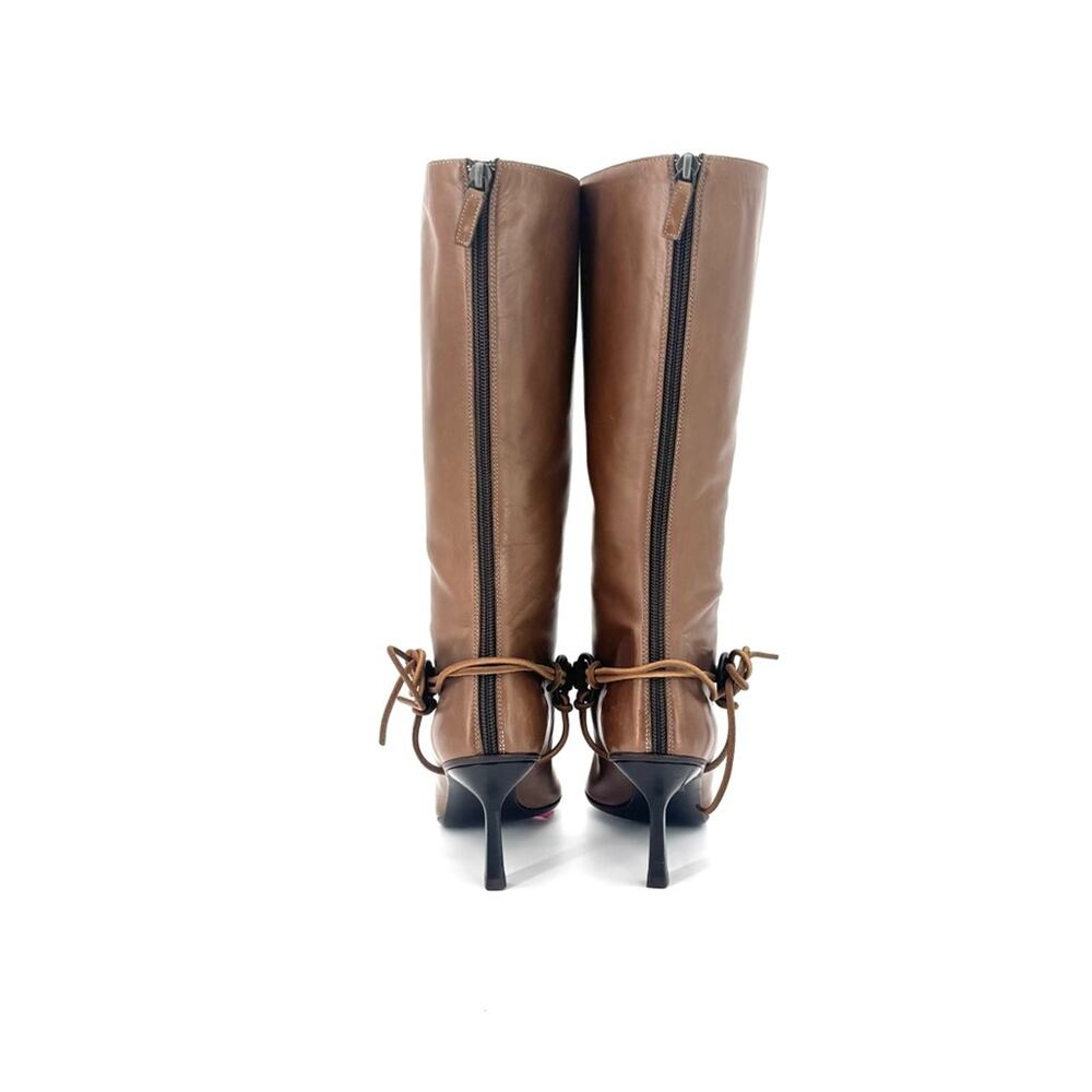 Vintage Gucci Tom Ford FW 1999 Horsebit Harness Brown Pointed Toe Boots 36.5 - Picture 6 of 9